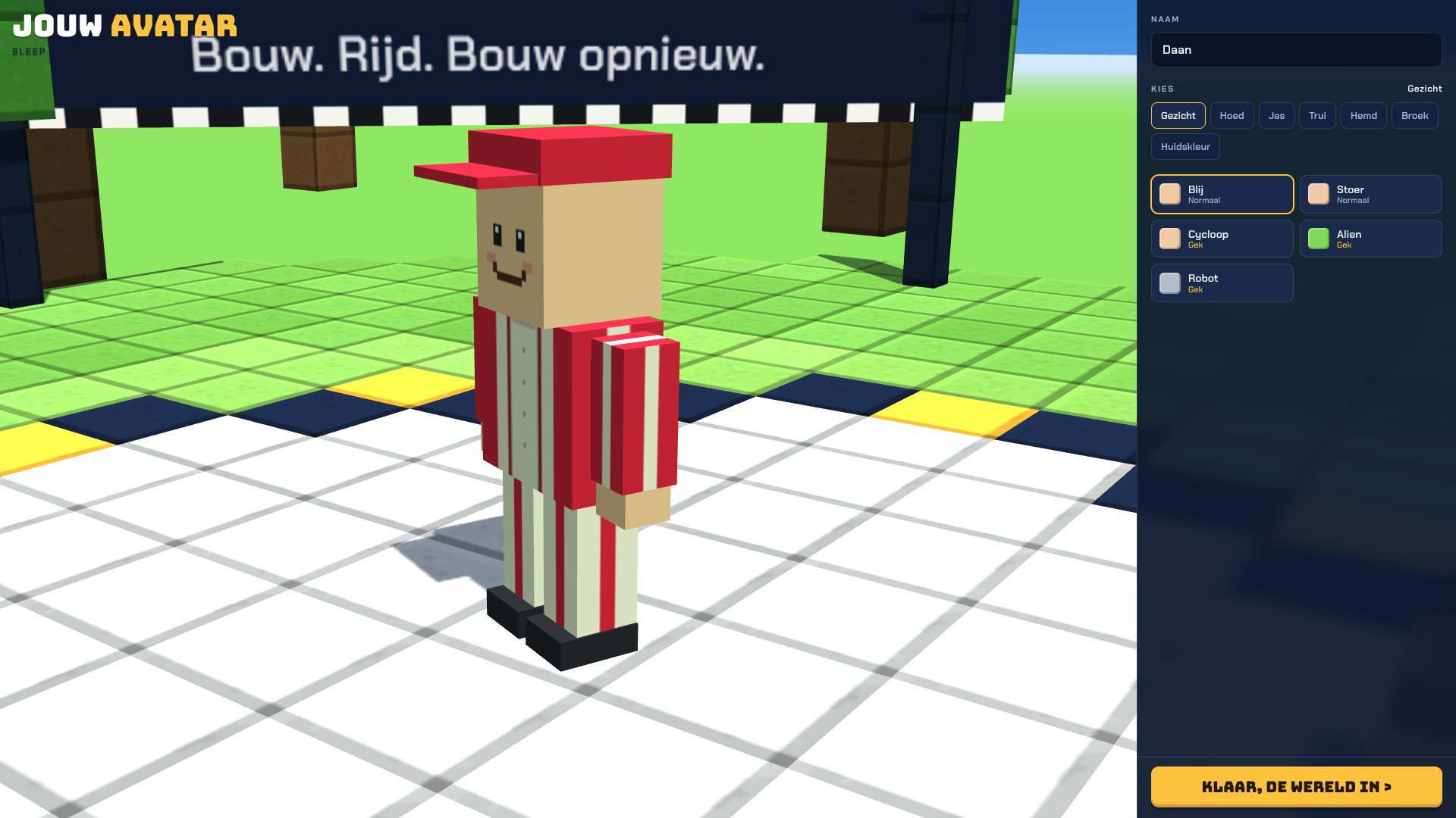 BlockRacers screenshot avatar creator