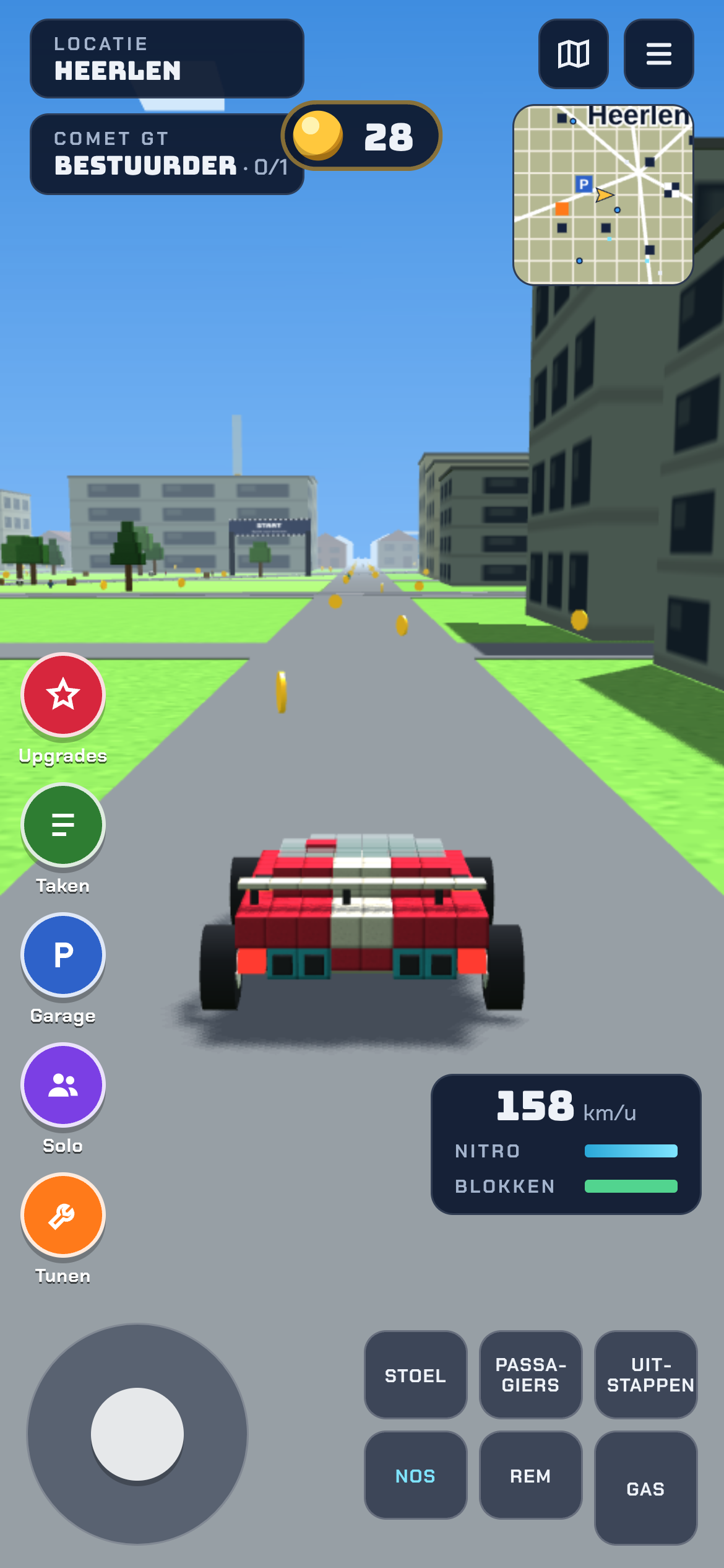 BlockRacers screenshot phone driving